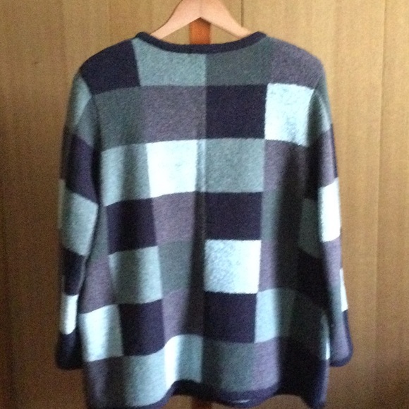 CJ Banks, Cozy Block Pattern Cardigan - Picture 2 of 7